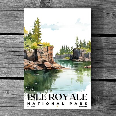 Isle Royale National Park Poster, Travel Art, Office Poster, Home Decor | S4 - image3